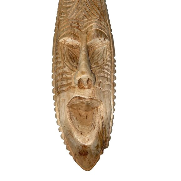 Hand Carved Tribal Wall Mask – Papua New Guinea – 12.5" Tall – Small Ethnic Art - Picture 2 of 16